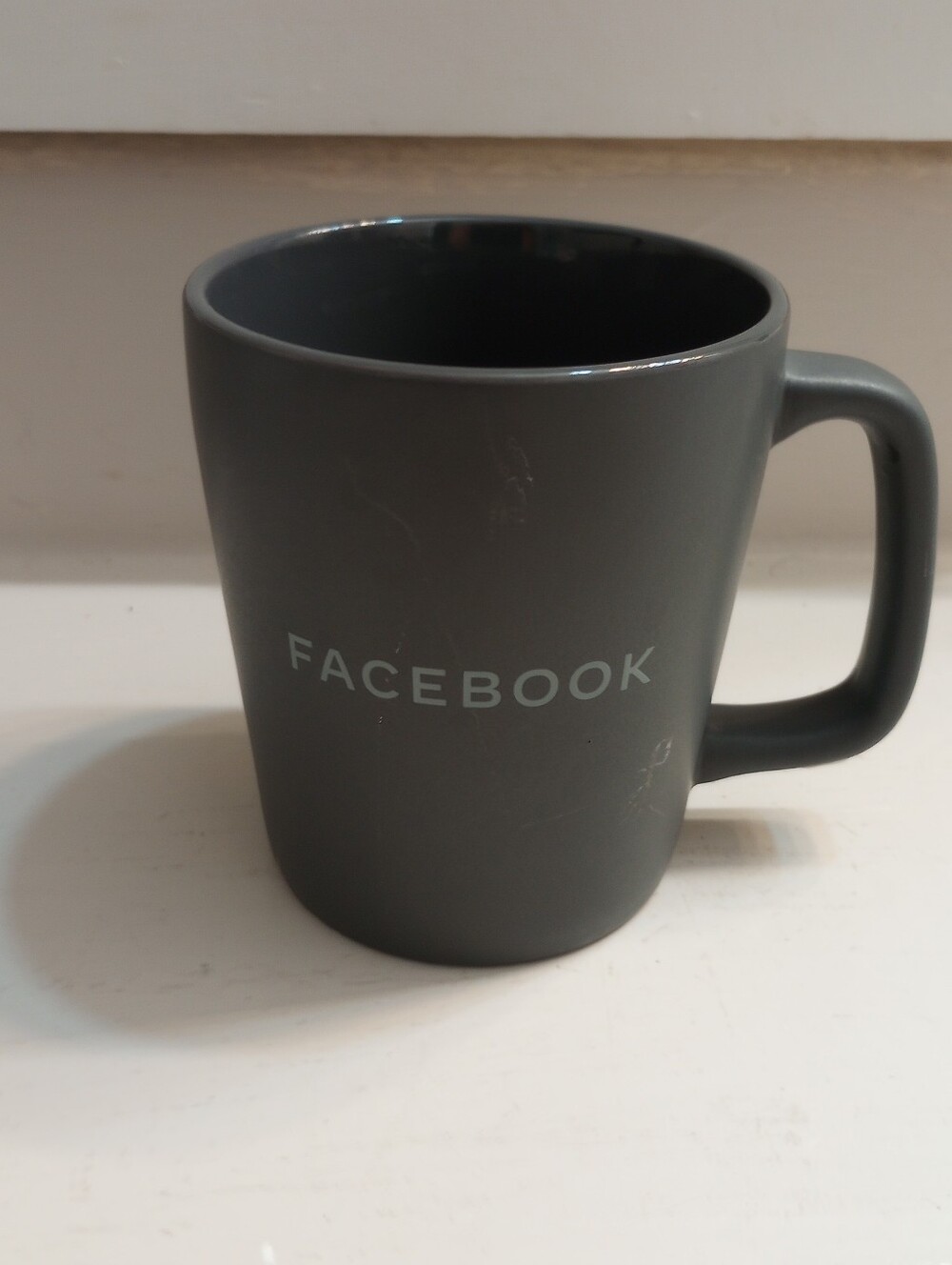 Facebook Grey With White Logo Coffee Mug